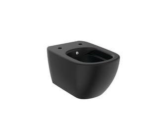 Quarter Bath Deep, компактна конзолна WC, черен мат 49.5 см. С биде