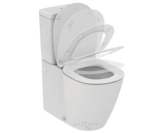 Стояща тоалетна чиния за WC комплект с плътно прилепяне към стена и монтаж на пода